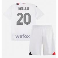 AC Milan Pierre Kalulu #20 Gostujuci Dres za djecu 2023-24 Kratak Rukav (+ Kratke hlače)